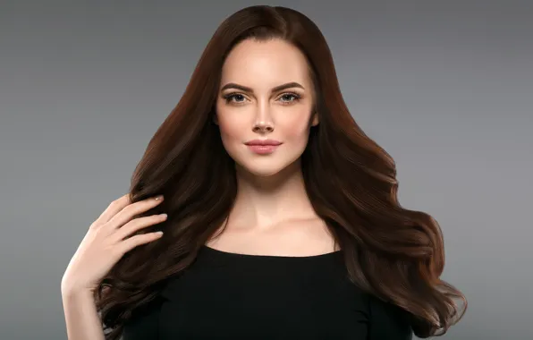 Лицо, волосы, рука, портрет, жест, woman, локоны, hair