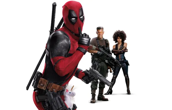 Картинка белый фон, персонажи, Deadpool 2, Дадпул