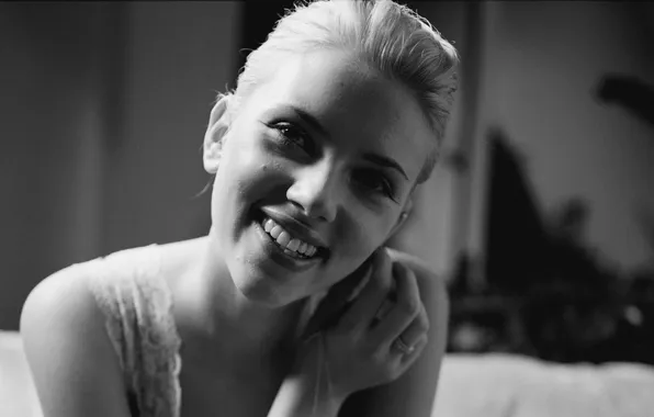 Чёрно-белое, актриса, Scarlett Johansson, Скарлетт Йоханссон