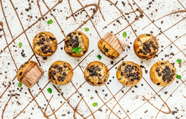 Шоколад, выпечка, кексы, Chocolate, muffin, мафины