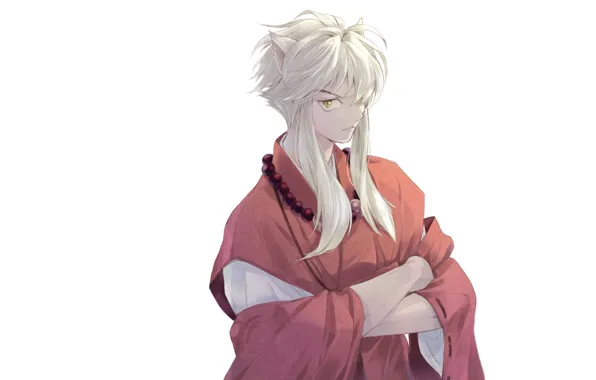 Аниме, арт, парень, полудемон, InuYasha, нуяша