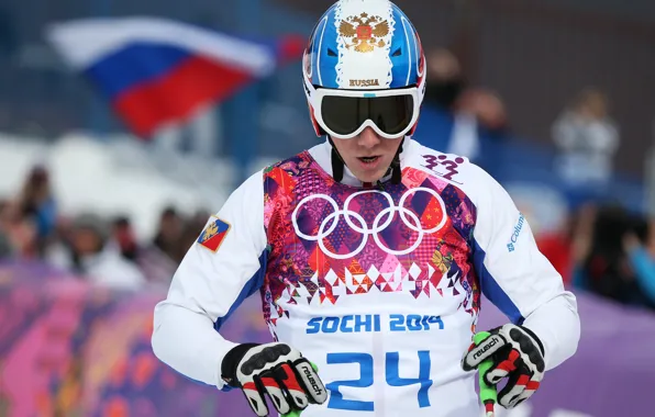 Картинка флаг, очки, шлем, Россия, герб, RUSSIA, Сочи 2014, XXII Зимние Олимпийские Игры