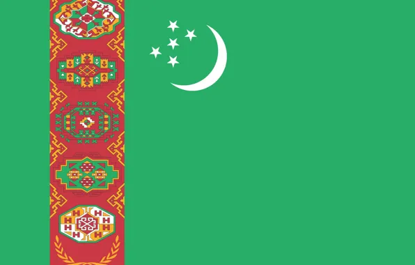 Green, colors, Turkmenistan