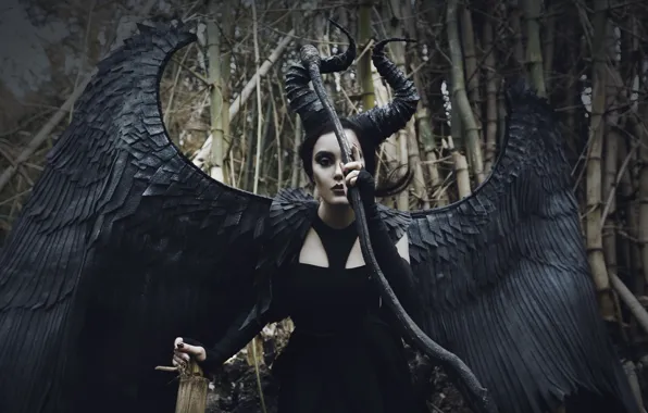 Woman, cosplay, Demon