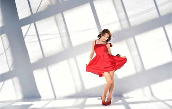 Картинка лето, девушка, платье, ножки