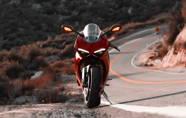 Картинка red, Ducati, Daytime Running Lights, Panigale V4