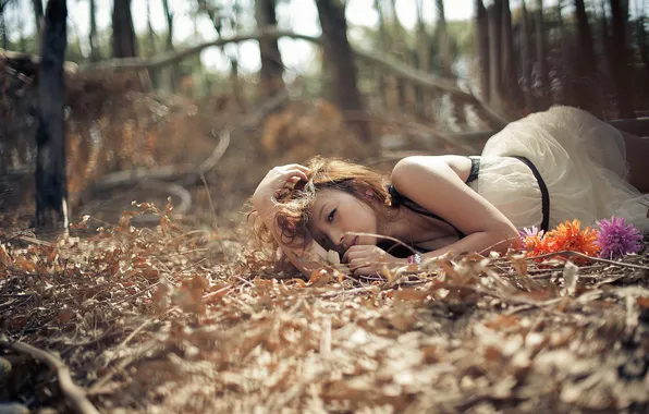 Лето, девушка, азиатка