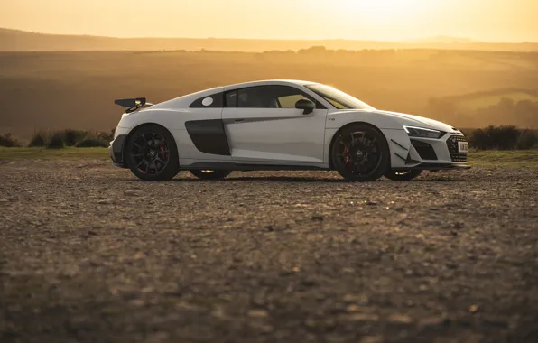 Audi, side view, R8, Audi R8 Coupe V10 GT RWD