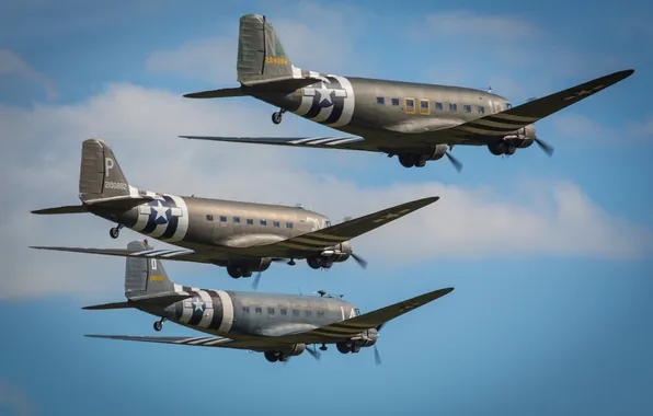 Картинка самолёты, военно-транспортные, Douglas C-47, Skytrain, «Дакота»