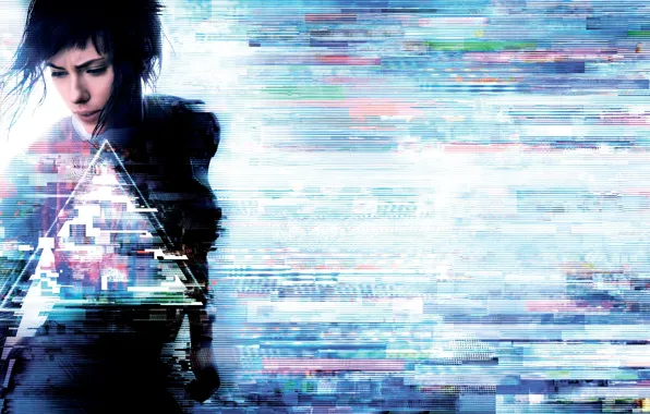 Scarlett Johansson, cinema, future, logo, mecha, anime, hi-tech, movie