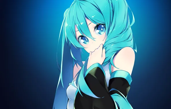 Девушка, арт, Hatsune Miku, Vokaloid, Вокалоид Хатсуне Мику, by AssassinWarrior