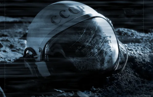 Apollo 18, Moon, Astronaut Helmet, SSSR, Movie, CCCP