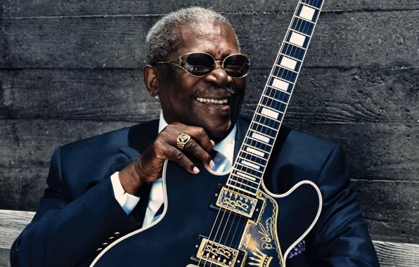 Картинка singer, blues guitarist, .men's black suit jacket, celebrity m, bb king