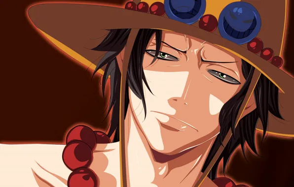 Взгляд, шляпа, парень, One Piece