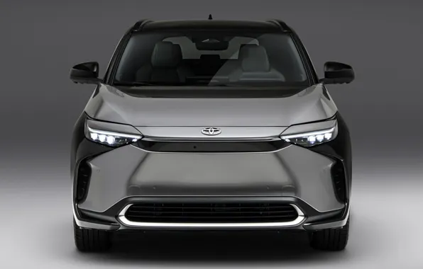 Exterior, grey background, 2023, Toyota bZ4X