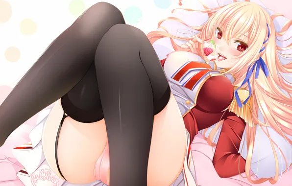 Girl, sexy, lingerie, ass, pantsu, panties, thighhighs, long hair