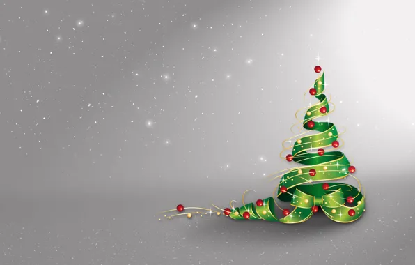Картинка звезды, шарики, снег, украшения, праздник, Рождество, Новый год, Елка