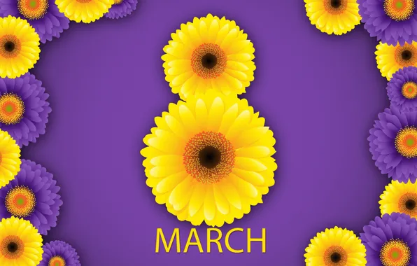 Happy, 8 марта, хризантемы, flowers, женский день, women's day
