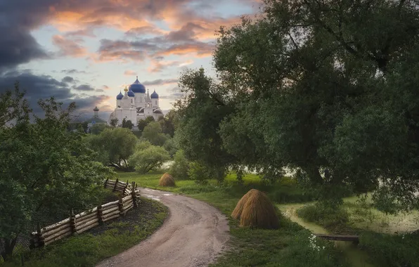 Природа, церковь, тропинка, Александр Костенко