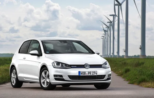 Картинка Volkswagen, гольф, Golf, фольксваген, Typ 5G, 3-door, 2015, BlueMotion