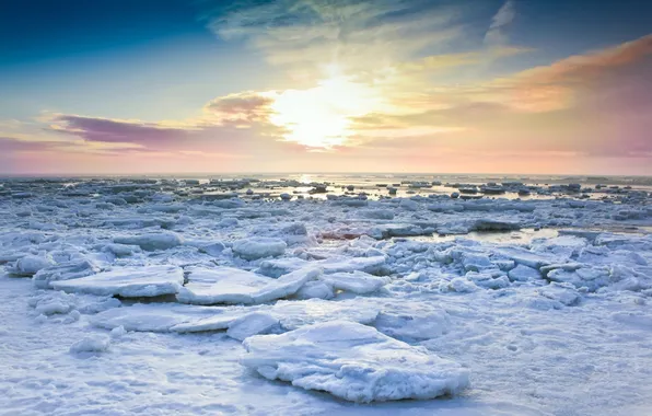 Картинка лед, зима, снег, Норвегия