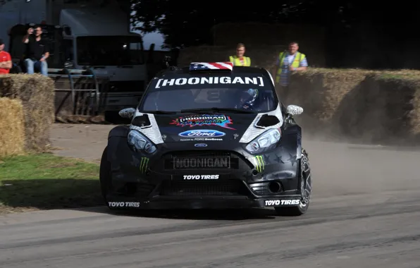 Картинка Ford, Ken Block, Fiesta, Передок, rallycross, Godwood Festival