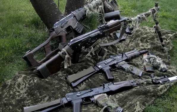 Картинка оружие, Винторез, АКС74У, винтовка снайперская специальная, Ручной пулемёт Калашникова, 6П2, РПК, 6П29
