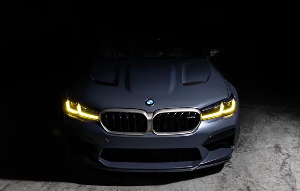 BMW, Front, Lights, Shadow, Face, M5 CS