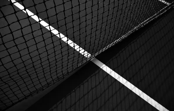 Картинка сетка, черно-белая, тенис