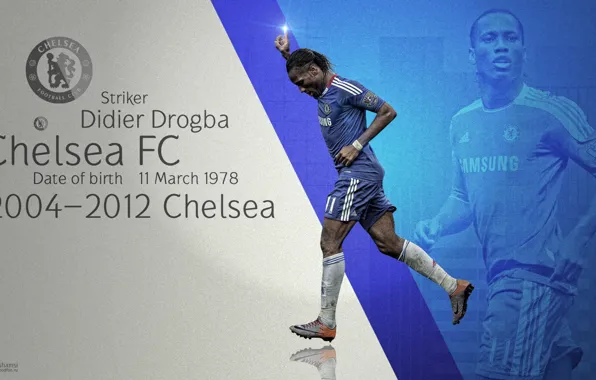 Картинка chelsea, drogba, Дрогба, samsung, легенда, striker, goodfon, нападающий