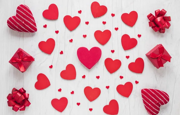 Любовь, подарок, сердце, сердечки, red, love, heart, wood