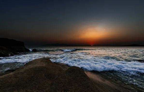 Море, ночь, берег