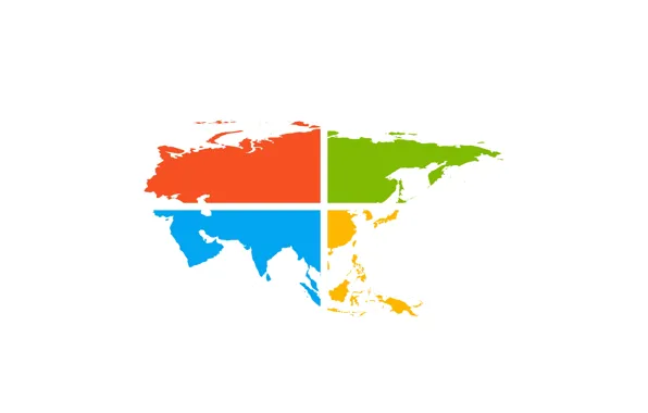 Абстракция, Windows, Азия, часть света