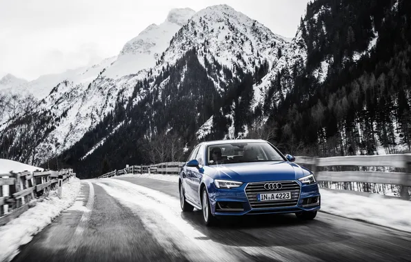 Картинка Audi, ауди, синяя, quattro