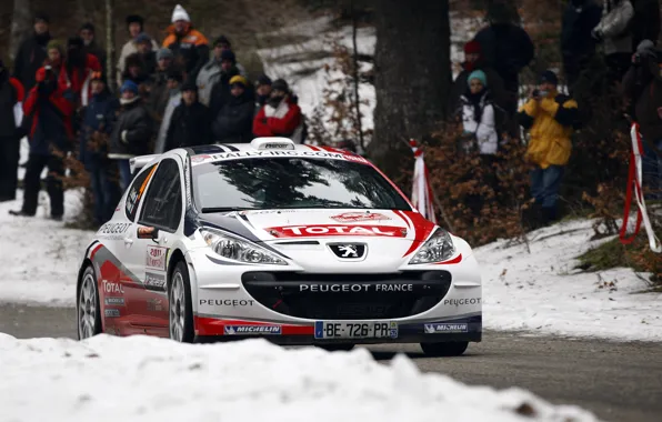 Картинка Пежо, Peugeot, Rally, Ралли, Monte Carlo, IRC, 207, Bryan Bouffier