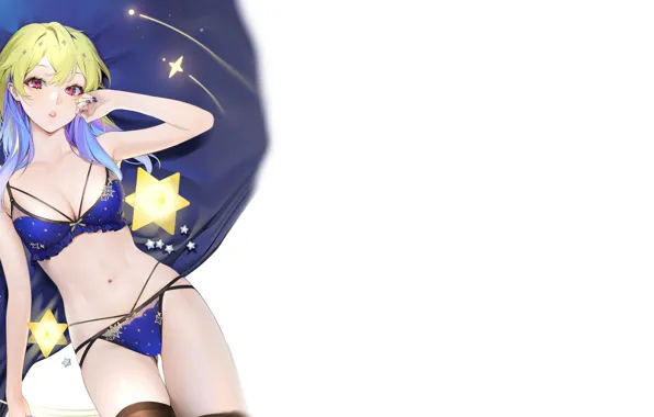 Kawaii, girl, hot, sexy, boobs, anime, stars, pretty
