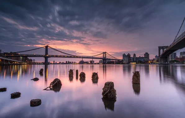 Картинка город, New York, Dawn over Brooklyn