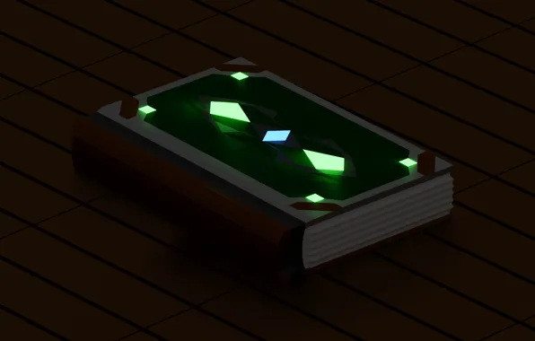 Книг, синий кристалл, зеленый кристалл