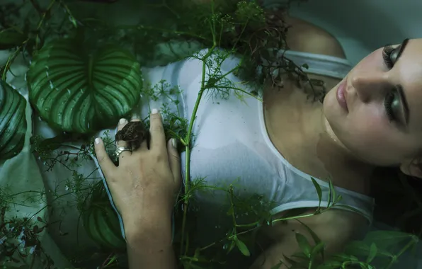 Nature, woman, emotion