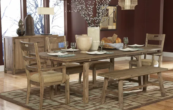 Комната, интерьер, столовая, rustic dining room