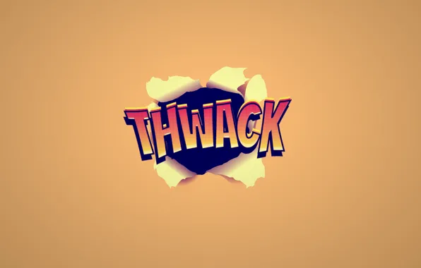 Фон, надпись, удар, thwack