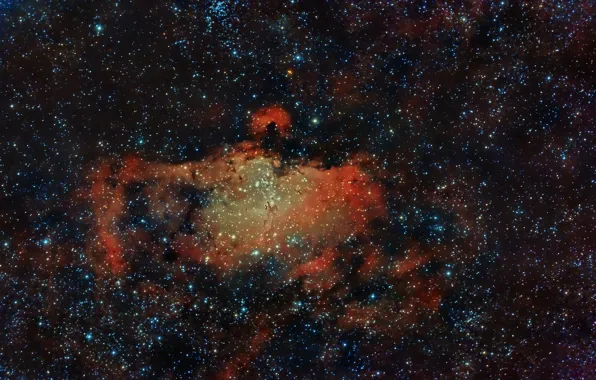Космос, туманность, пространство, звёзды, созвездие, NGC 6611, Орёл, мироздание
