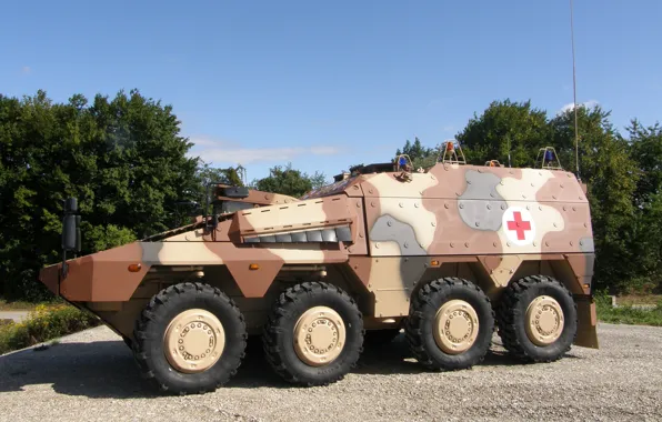 Military, Boxer, armored, stand, ambulance, military vehicle, armed forces, war materiel