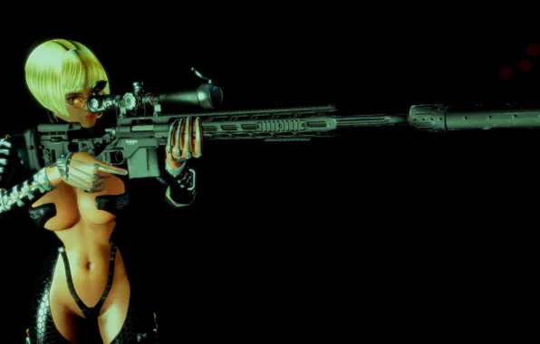 Woman, killer, precision rifle
