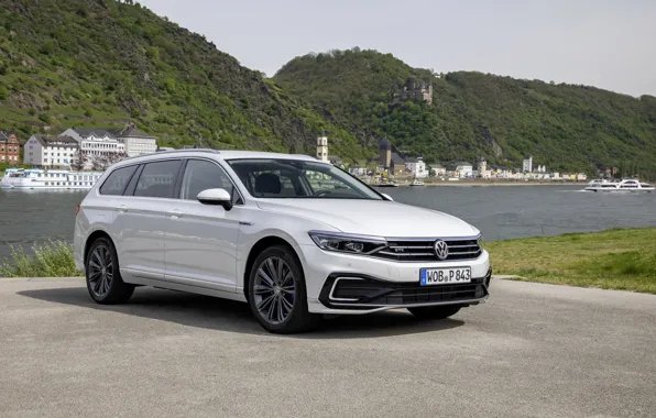 Картинка берег, Volkswagen, универсал, GTE, Passat, Variant, 2019