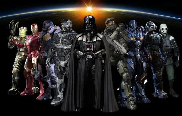 Картинка Star Wars, Crysis, Darth Vader, Halo, Space, Half Life, Hunter, Dead Space