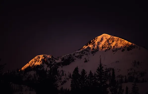 Картинка снег, горы, гора, mountain, snow, the mountains