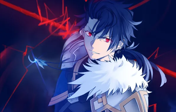 Взгляд, доспехи, Lancer, парень, Fate / Stay Night, Судьба Ночь схватки