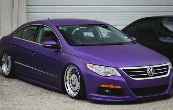 Фиолетовый, цвет, volkswagen, tuning, germany, low, stance, passat