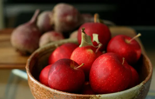 Яблоки, урожай, красные, витамины, блюдо, свекла